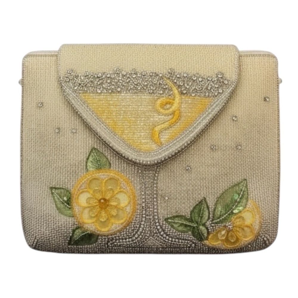 Mary Frances Lemon Drop Beaded Bag NWT